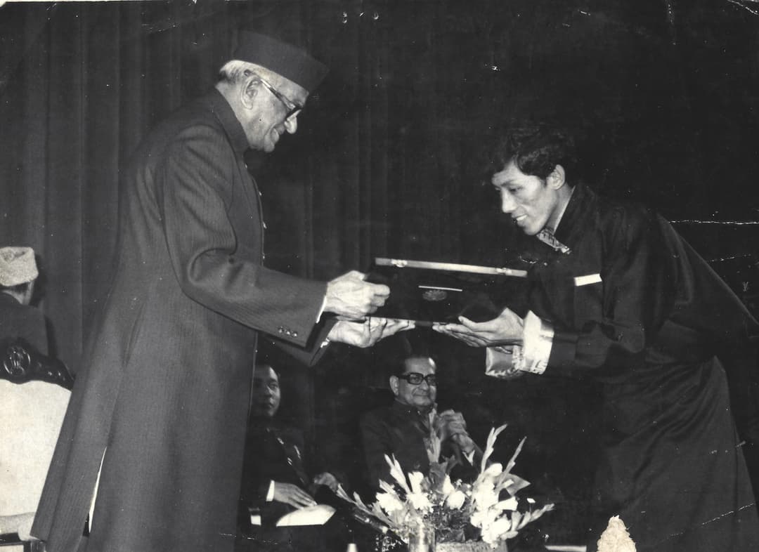 Receiving the National Award